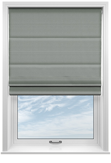 Esme, Formal Grey - Motorised Roman Blind